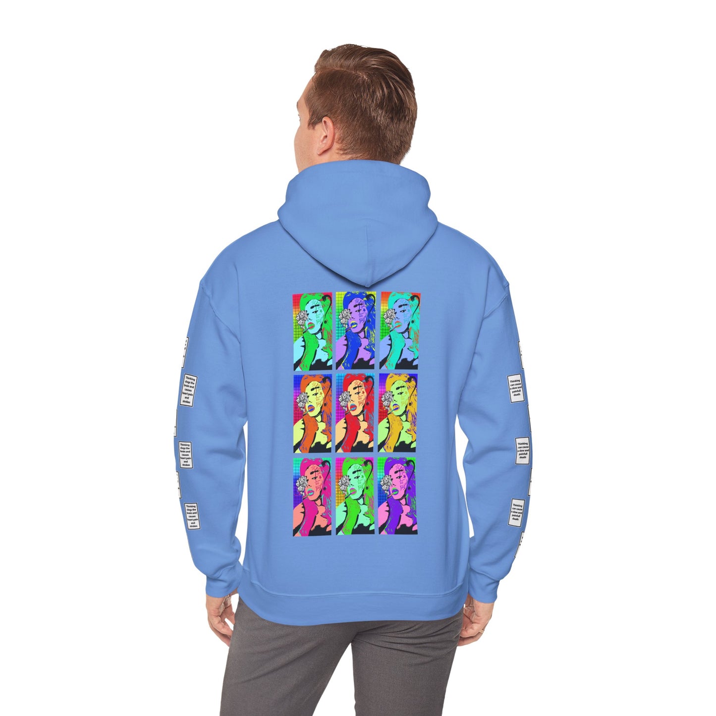 Emilia 9 grid arm print, Unisex Heavy Blend Hooded Sweatshirt