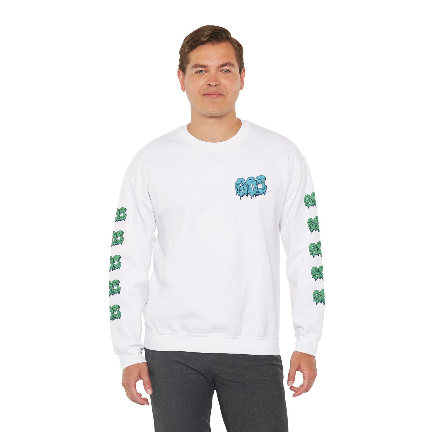 GOS SLIME blue/aqua FULL SLEEVE unisex sweatshirt