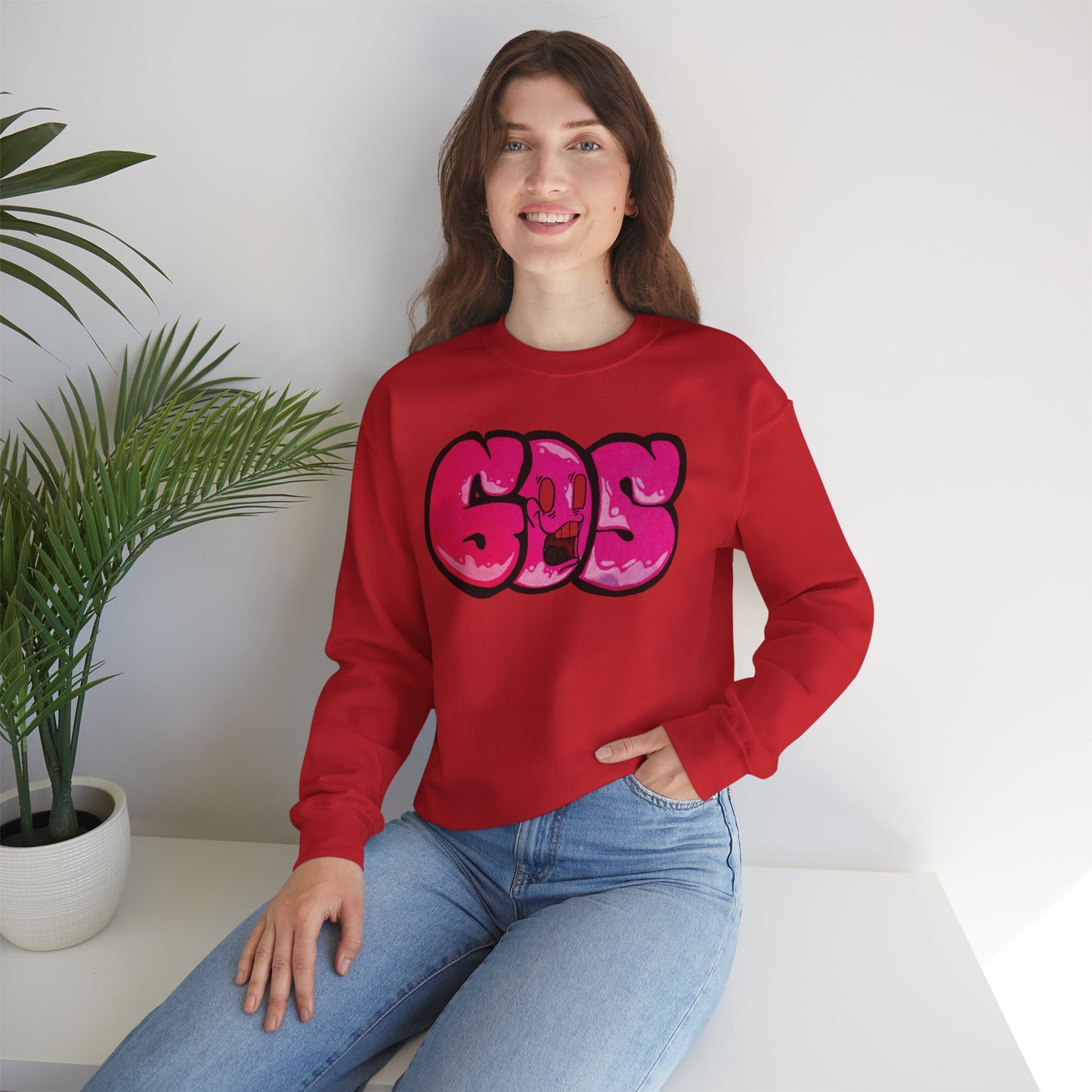 GOS SMILE pink unisex sweatshirt