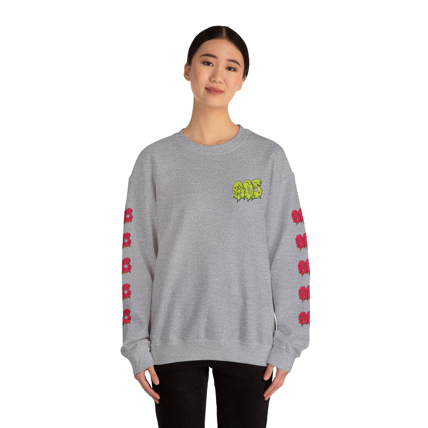 GOS SLIME acid green/red FULL SLEEVE unisex sweatshirt