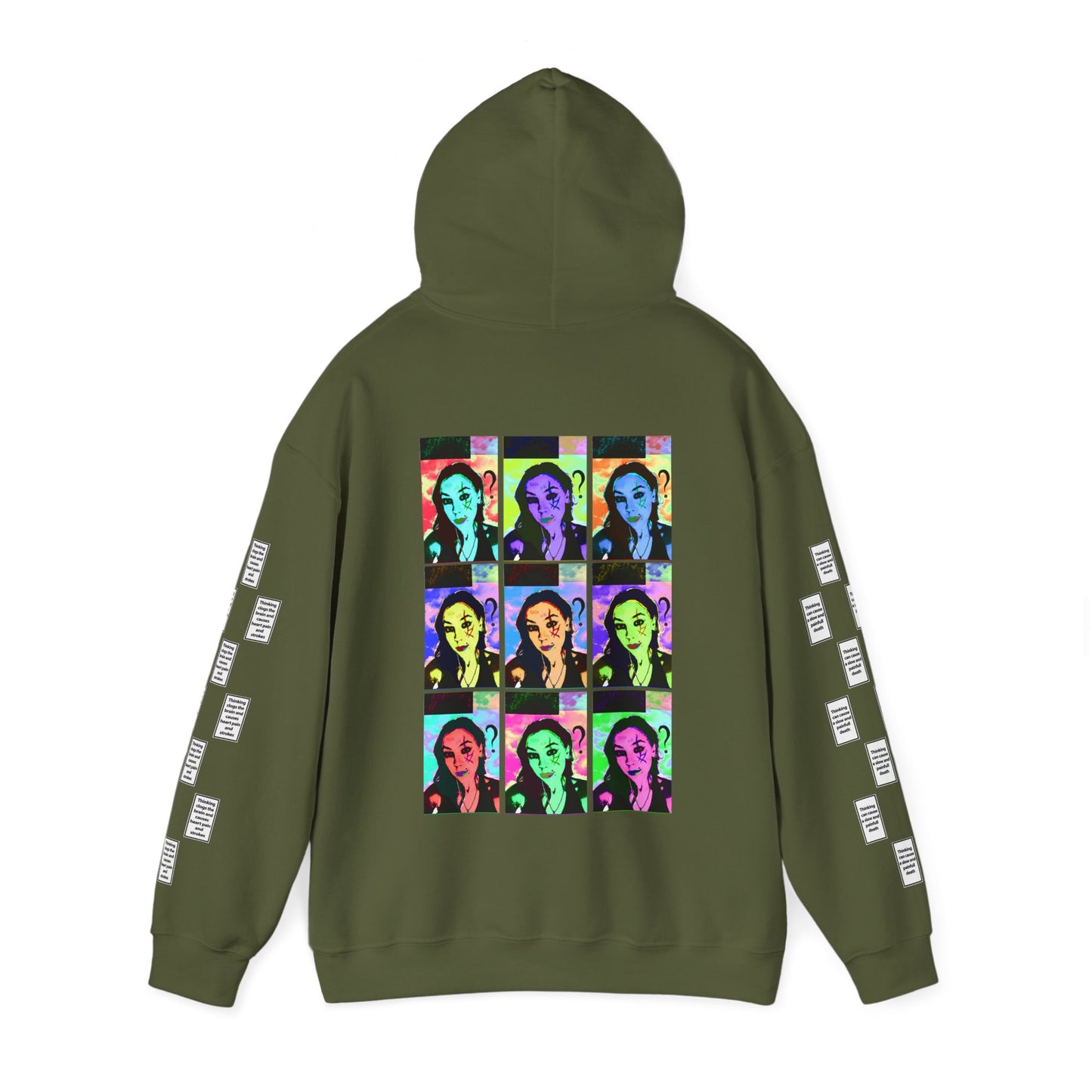 Paulina 9 grid arm print, Unisex Heavy Blend Hooded Sweatshirt