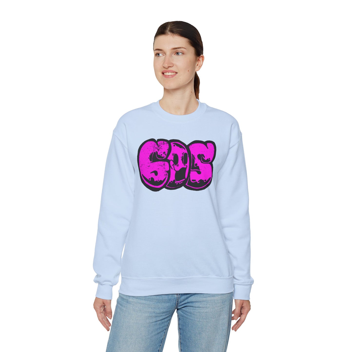 GOS SMILE neon pink unisex sweatshirt