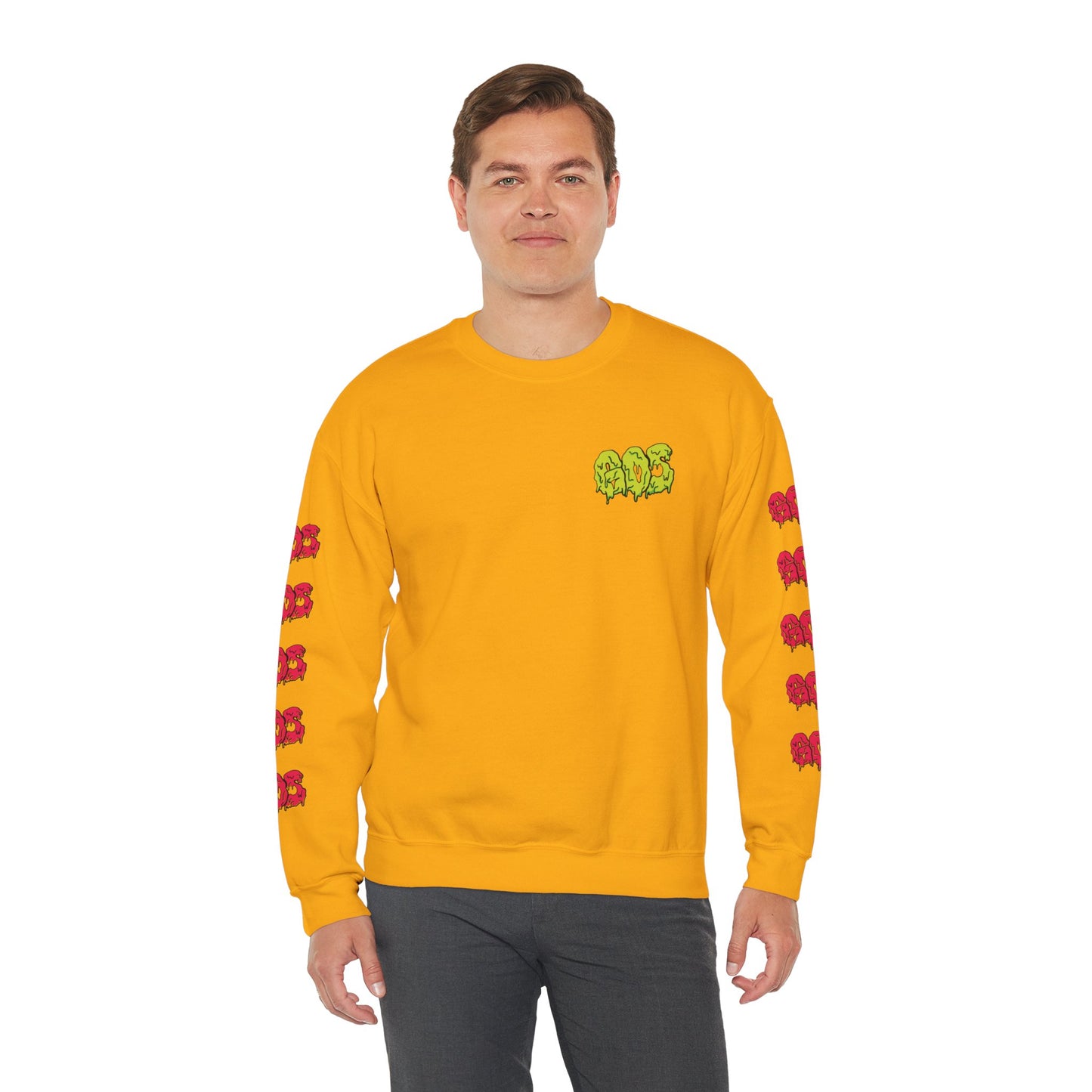 GOS SLIME acid green/red FULL SLEEVE unisex sweatshirt