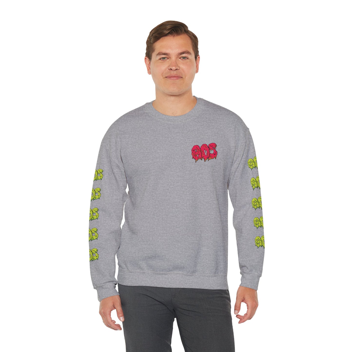 GOS SLIME red/acid green FULL SLEEVE unisex sweatshirt