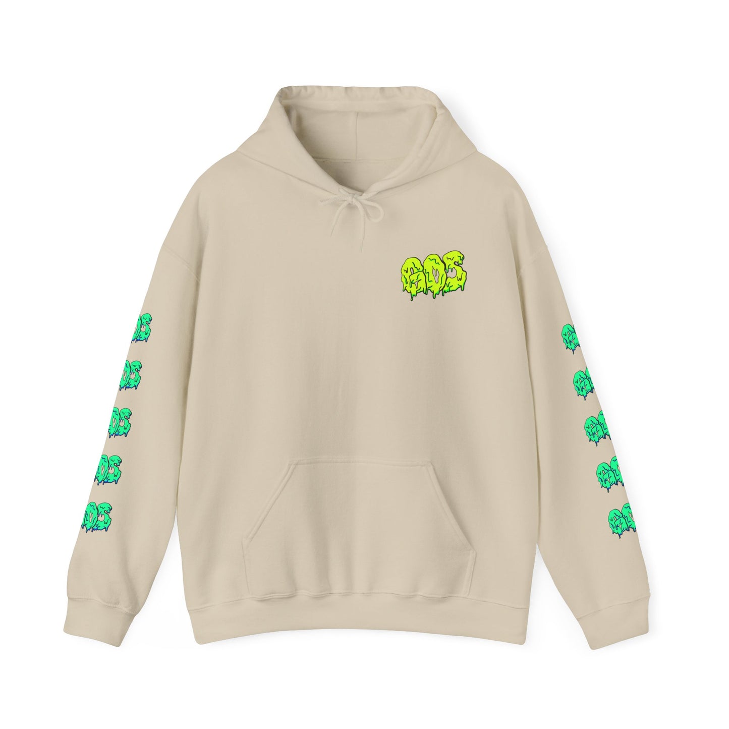 GOS SLIME yellow/aqua FULL SLEEVE Unisex  Hooded Sweatshirt