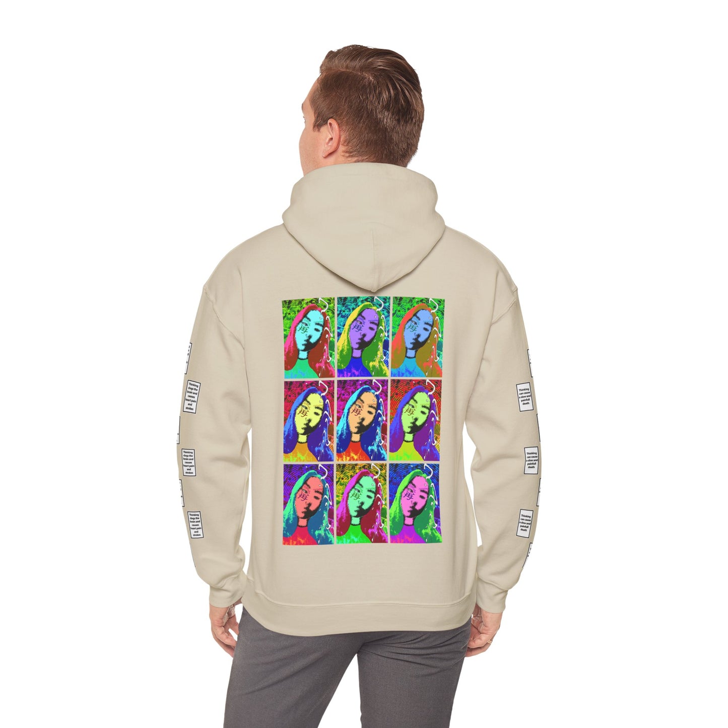 Laurien 9 grid arm print, Unisex Heavy Blend Hooded Sweatshirt