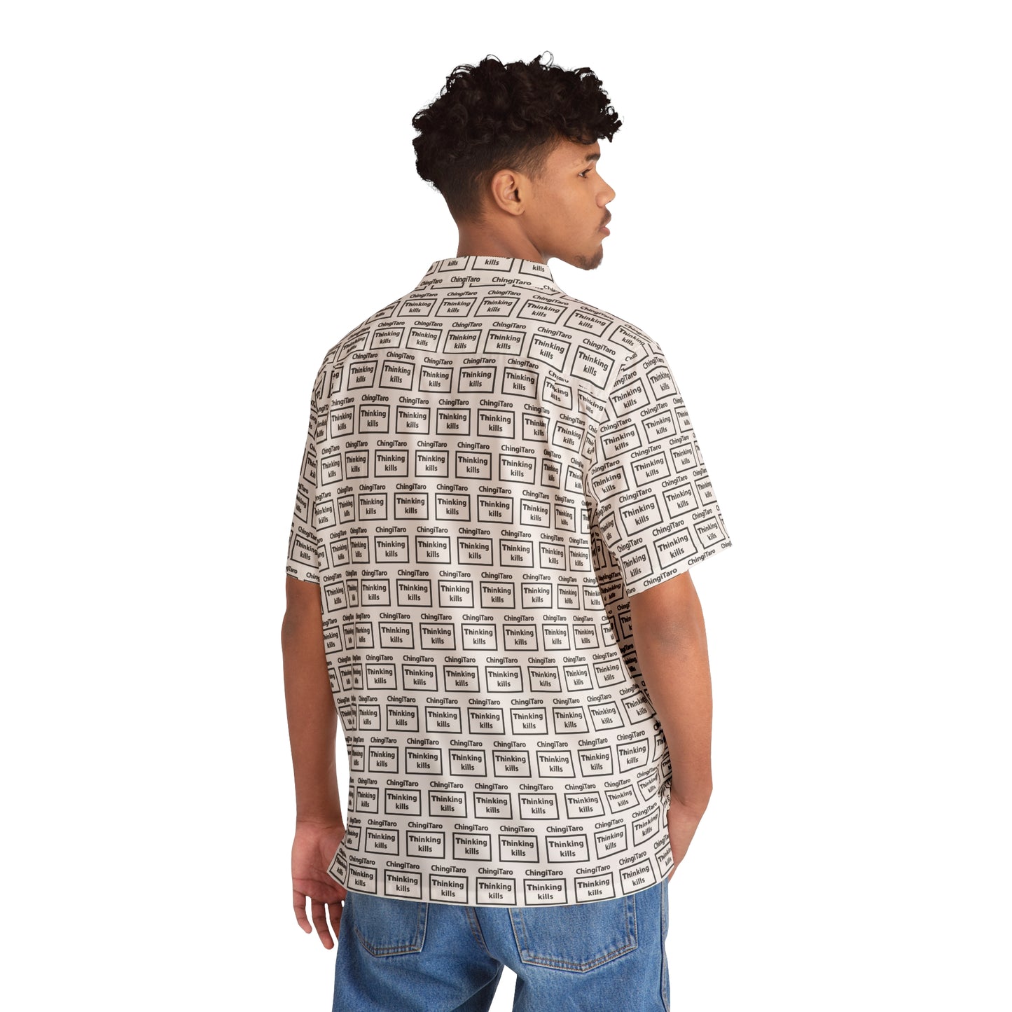 Thinking Kills Men's Indonesian Urban Pattern Shirt (AOP)