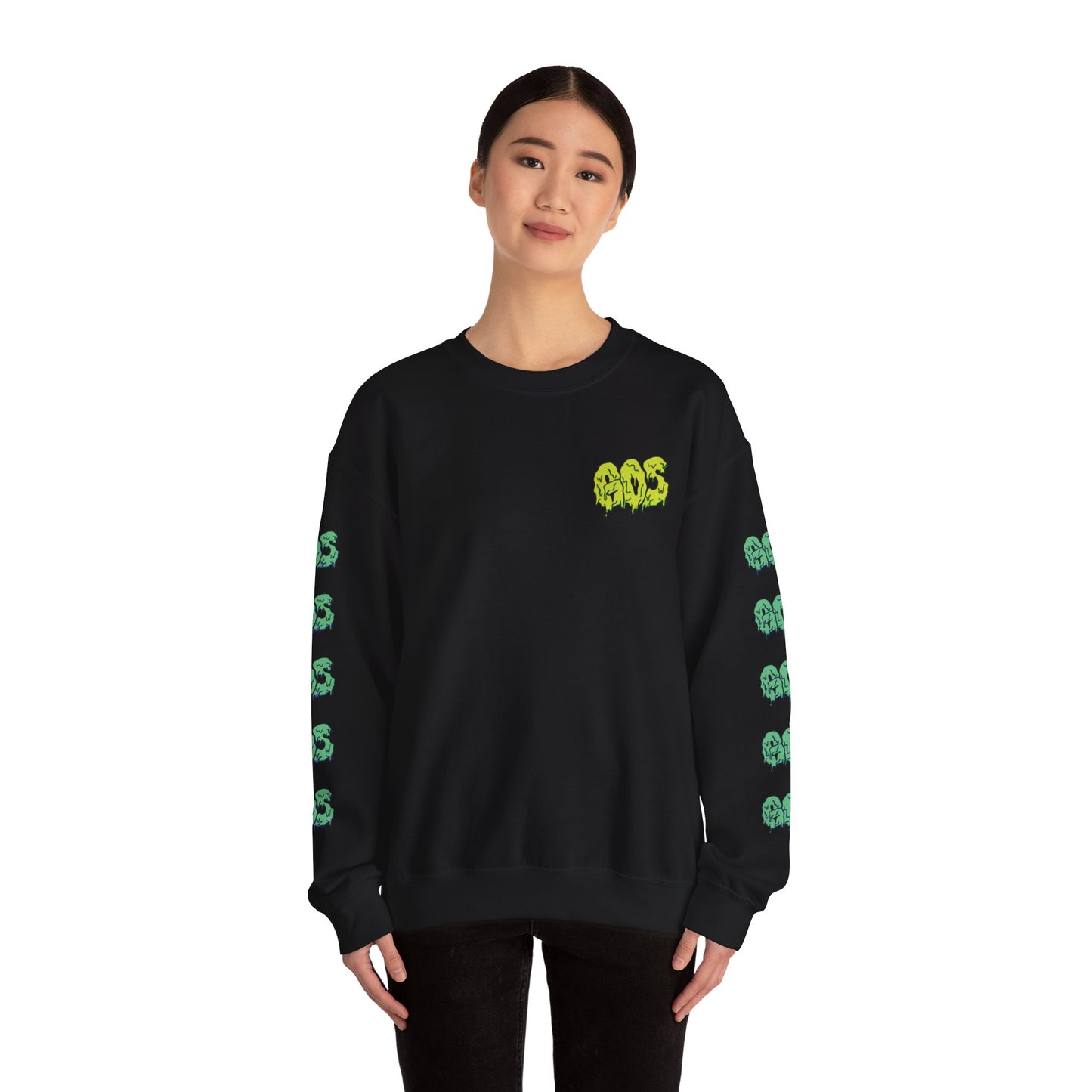 GOS SLIME acid green/aqua FULL SLEEVE unisex sweatshirt