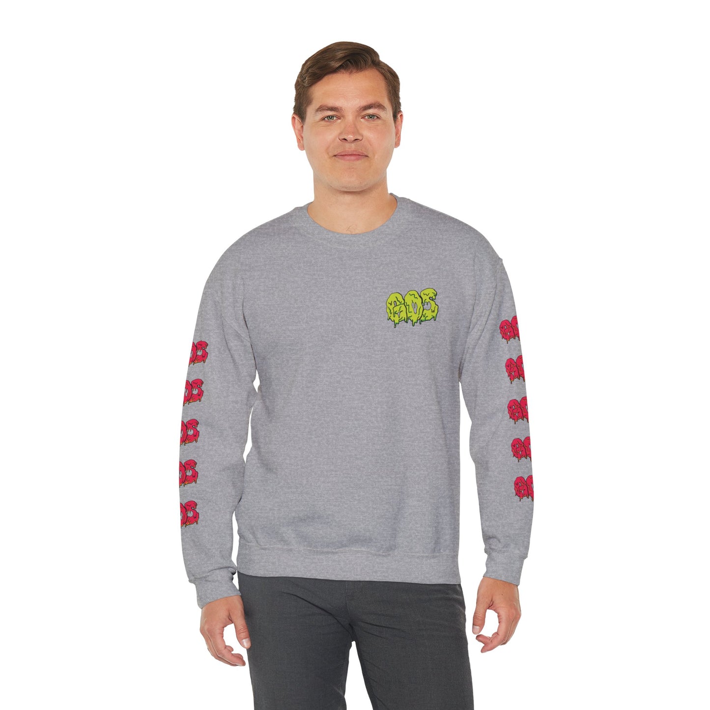 GOS SLIME acid green/red FULL SLEEVE unisex sweatshirt