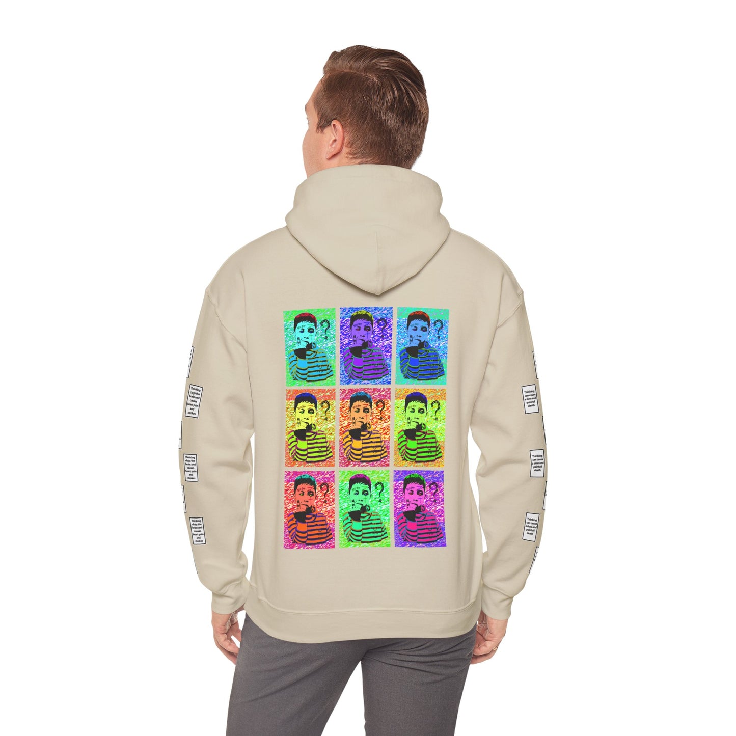 Amil 9 grid arm print, Unisex Heavy Blend Hooded Sweatshirt