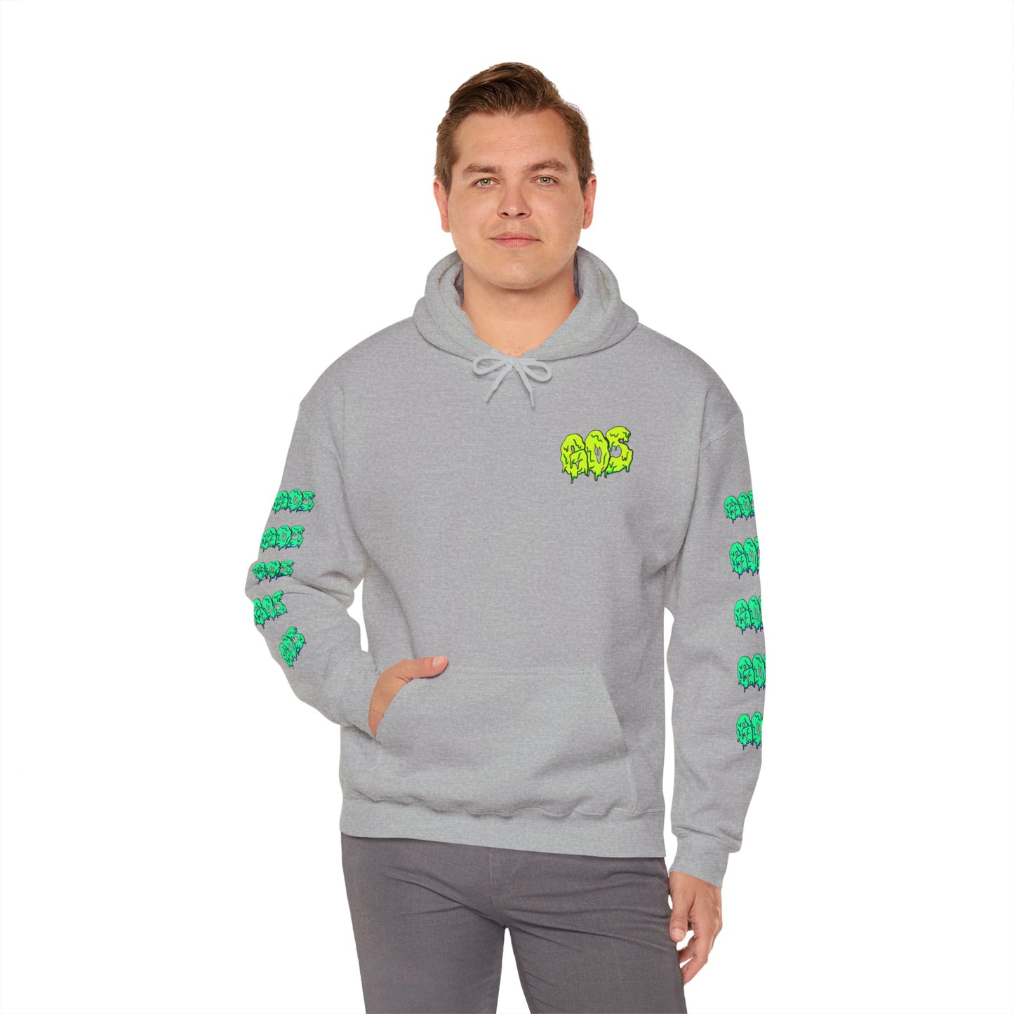 GOS SLIME yellow/aqua FULL SLEEVE Unisex  Hooded Sweatshirt