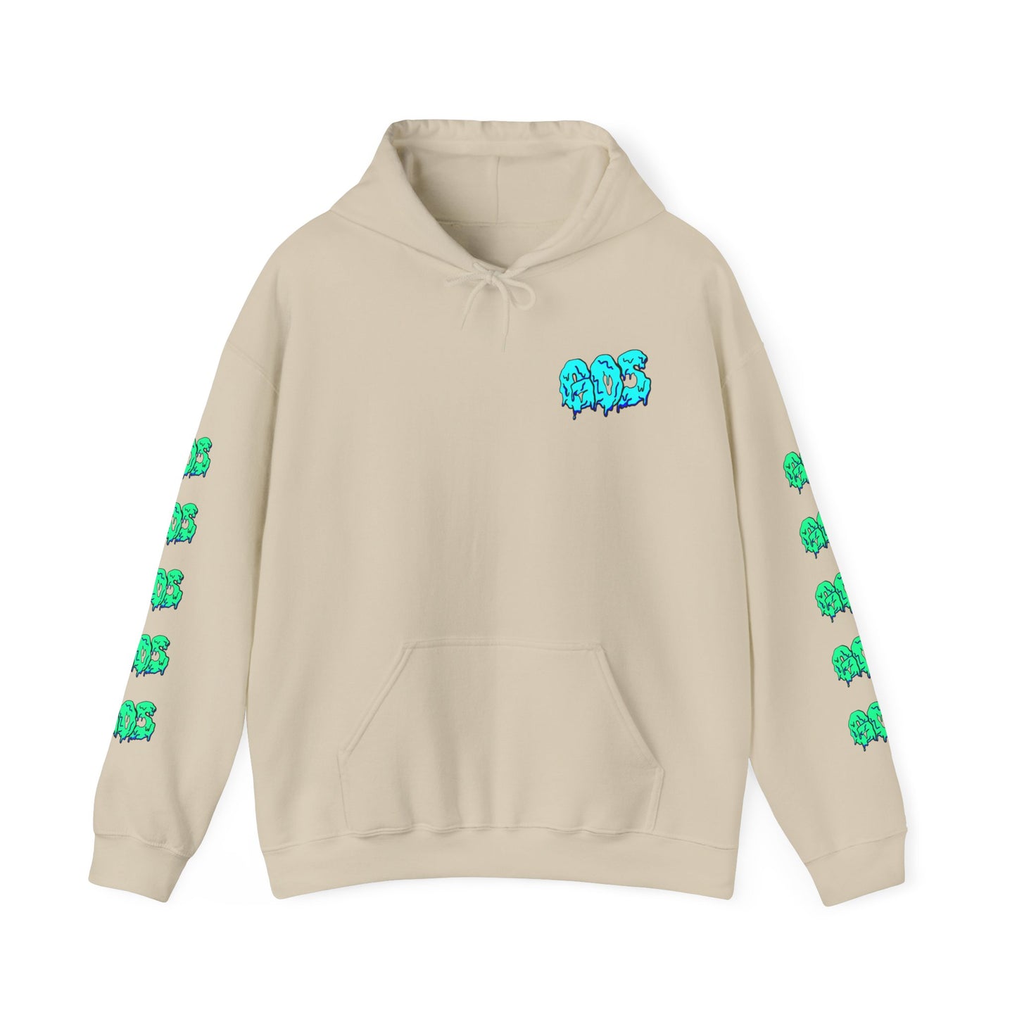 GOS SLIME blue/aqua FULL SLEEVE unisex Hooded Sweatshirt