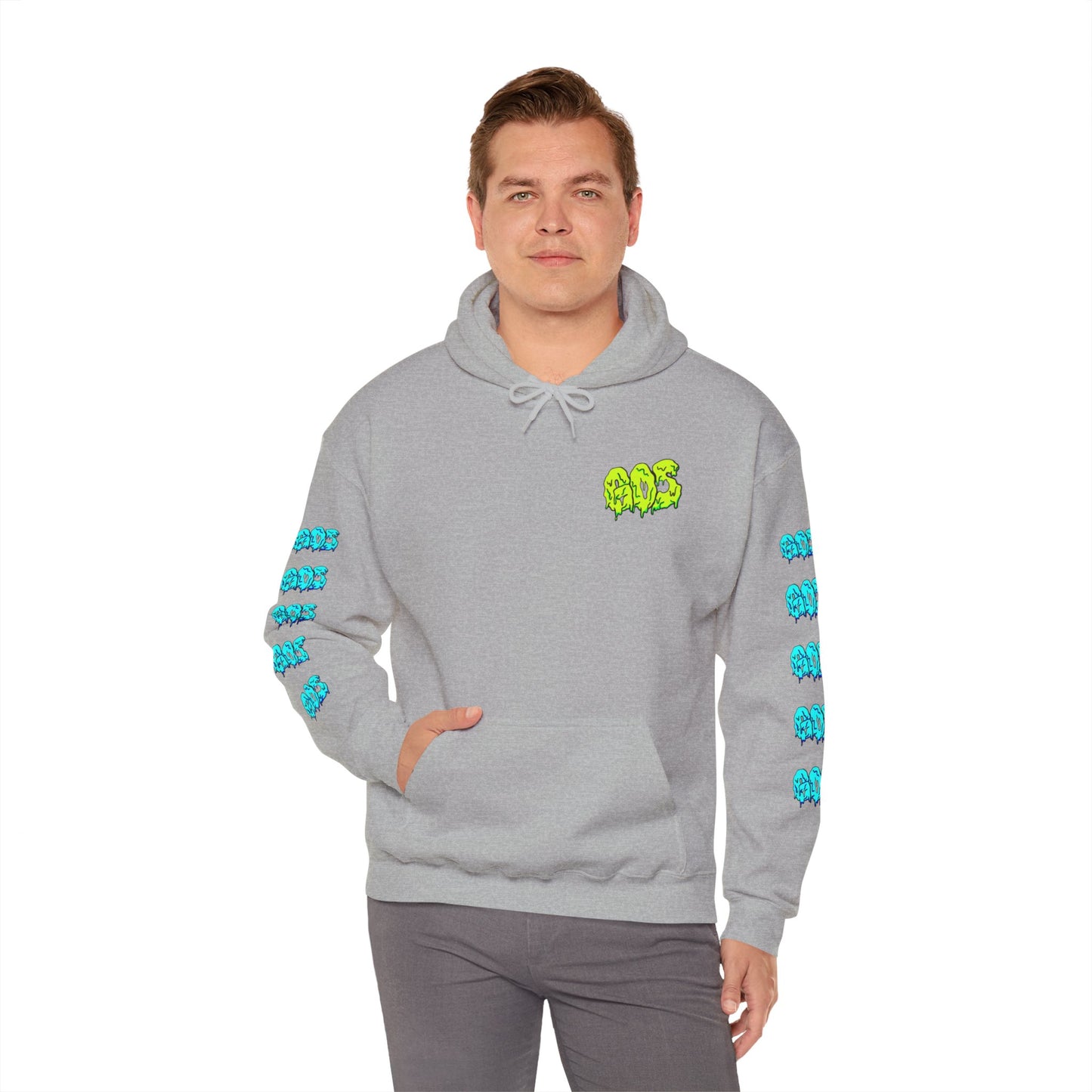 GOS SLIME yellow/blue FULL SLEEVE Unisex  Hooded Sweatshirt