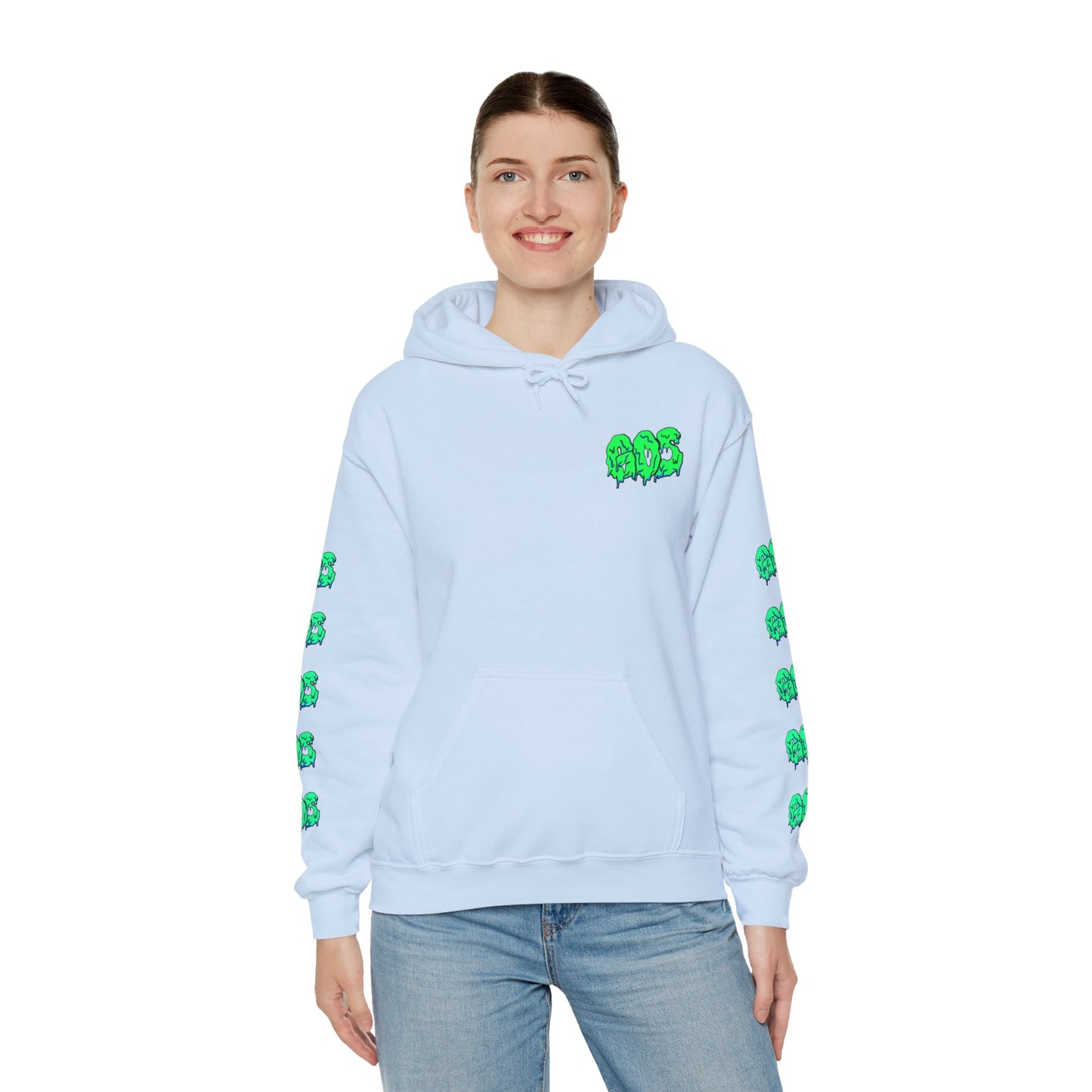 GOS SLIME green/aqua  FULL SLEEVE Unisex Hooded Sweatshirt