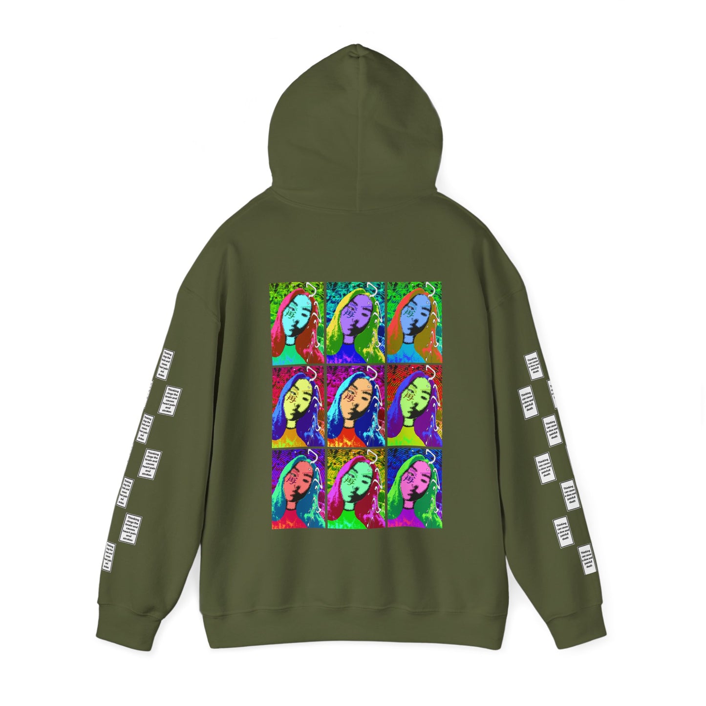 Laurien 9 grid arm print, Unisex Heavy Blend Hooded Sweatshirt