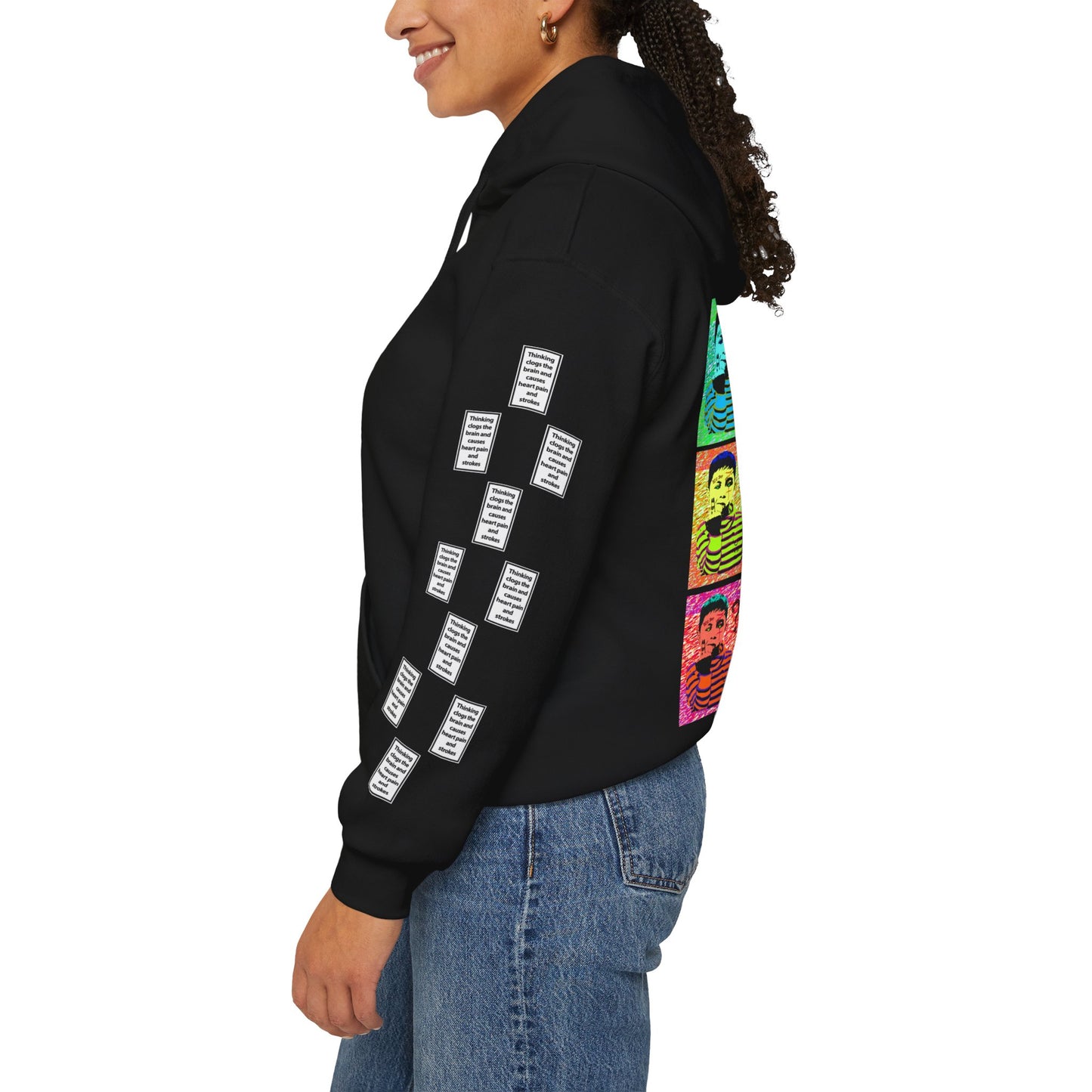 Amil 9 grid arm print, Unisex Heavy Blend Hooded Sweatshirt