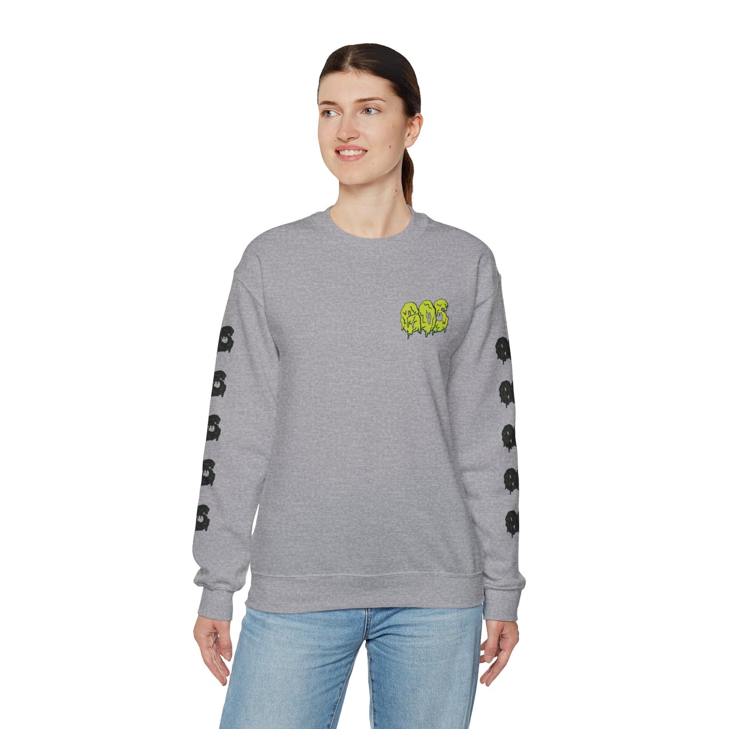 GOS SLIME acid green/black FULL SLEEVE unisex sweatshirt